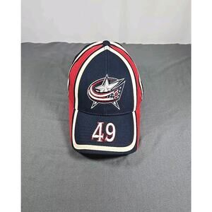 Columbus Blue Jacket Hat Cap Dan Fritsche 49 With Signature Print. NHL Licensed